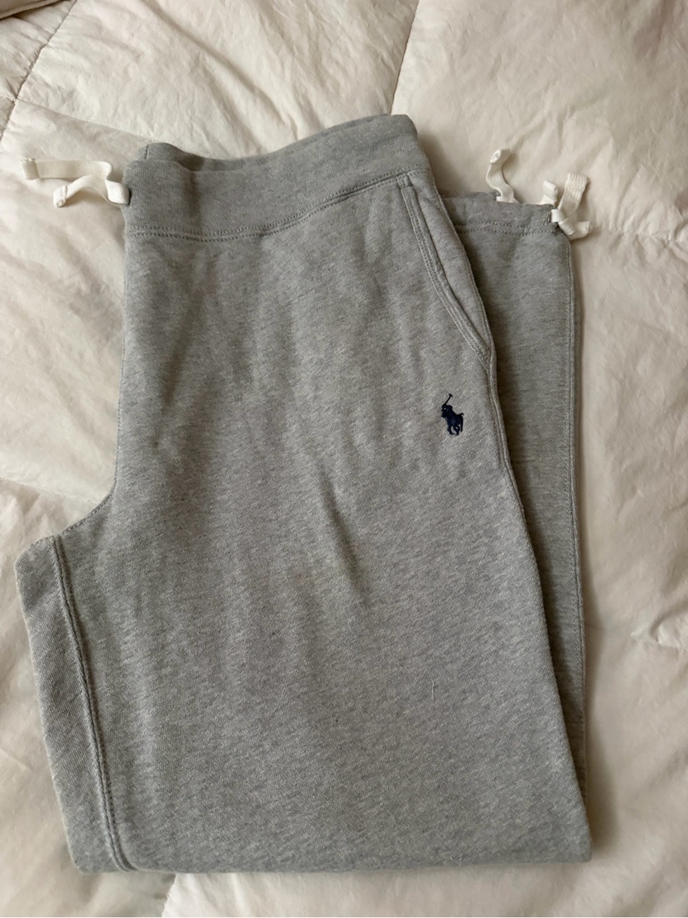 Polo by Ralph Lauren Gray Kids Fleece Joggers with Navy Pony
